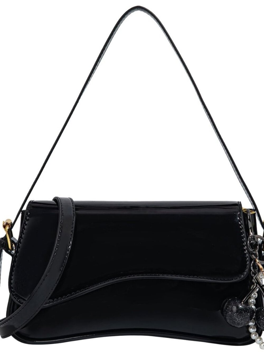 Purse for Women Hobo Bags with Cherry Pendant Crossbody Shoulder Bag